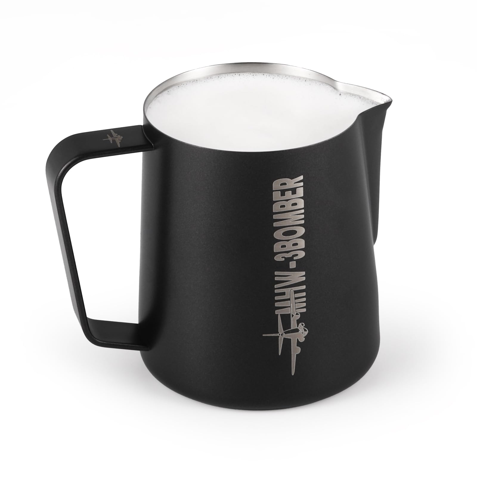 Mhw-3Bomber Milk Frothing Pitcher, 16Oz/450Ml Milk Frother Cup For Barista, Sus304 Stainless Steel Espresso Steaming Pitchers Fo