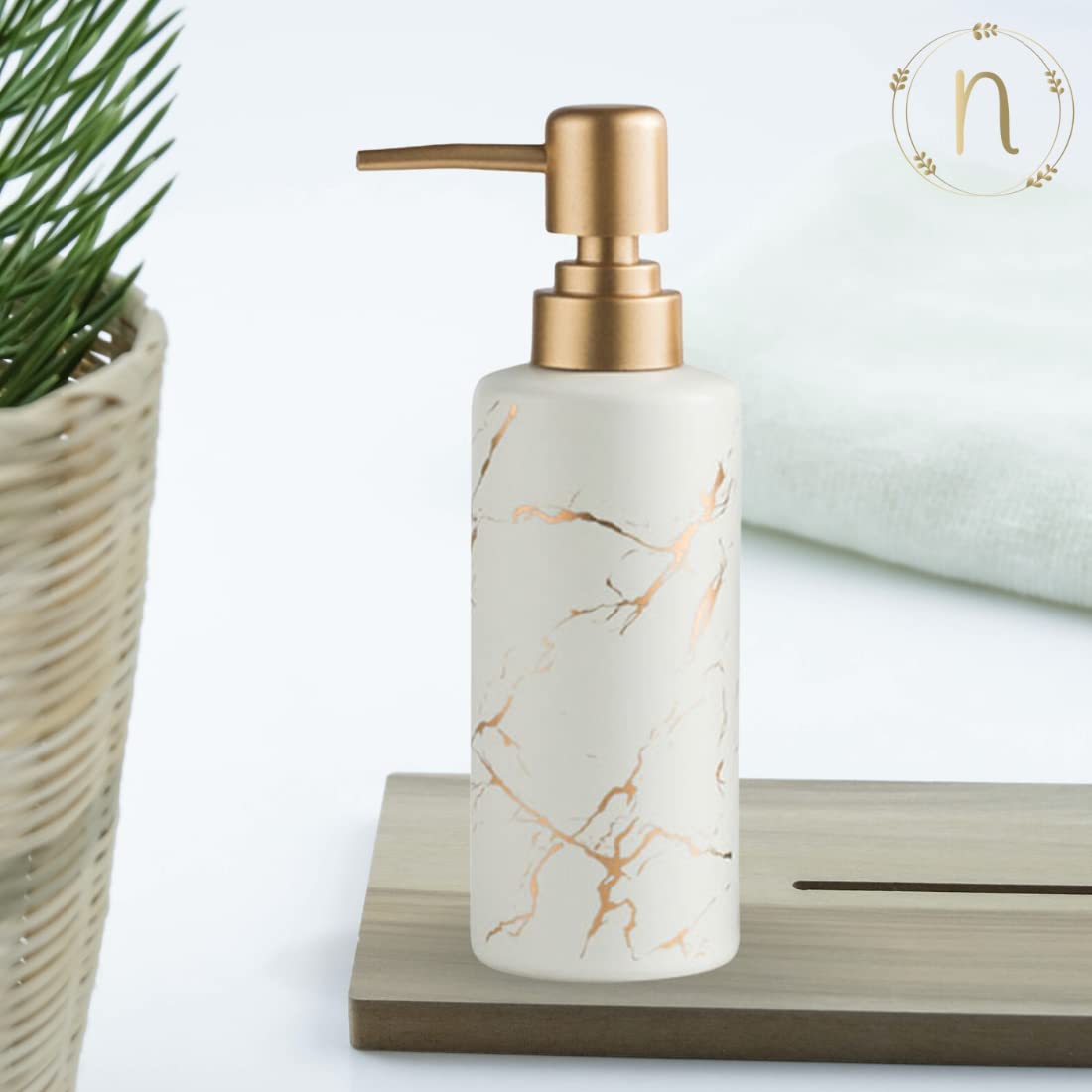 Nestasia Long-Lasting Shampoo Dispenser For Bathroom | Liquid Handwash Dispenser Pump For Kitchen | Soap Dispenser | Bathroom Ac