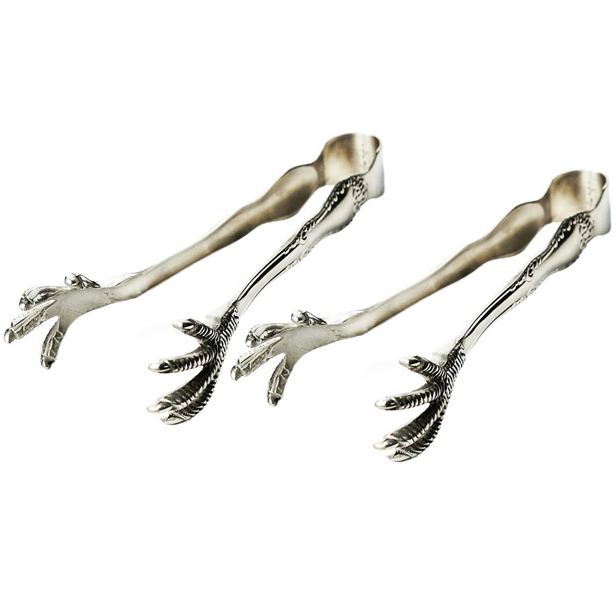 Massjoy 2 Pcs Bar Ice Hockey Special Eagle Claw Shape Ice Tongs Serving Tongs