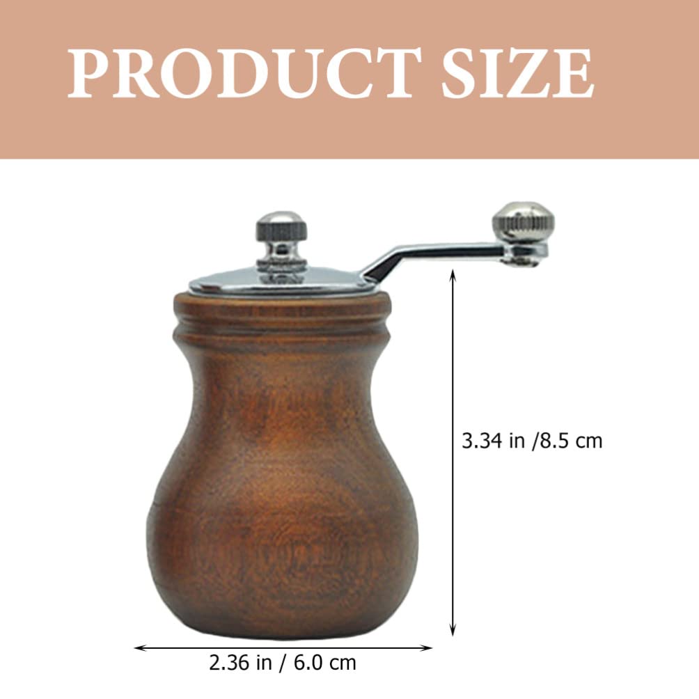 Zerodeko 2Pcs Pepper Mill With Crank Handle Wooden Salt And Pepper Set Refillable For Sea Salt Black Pepper