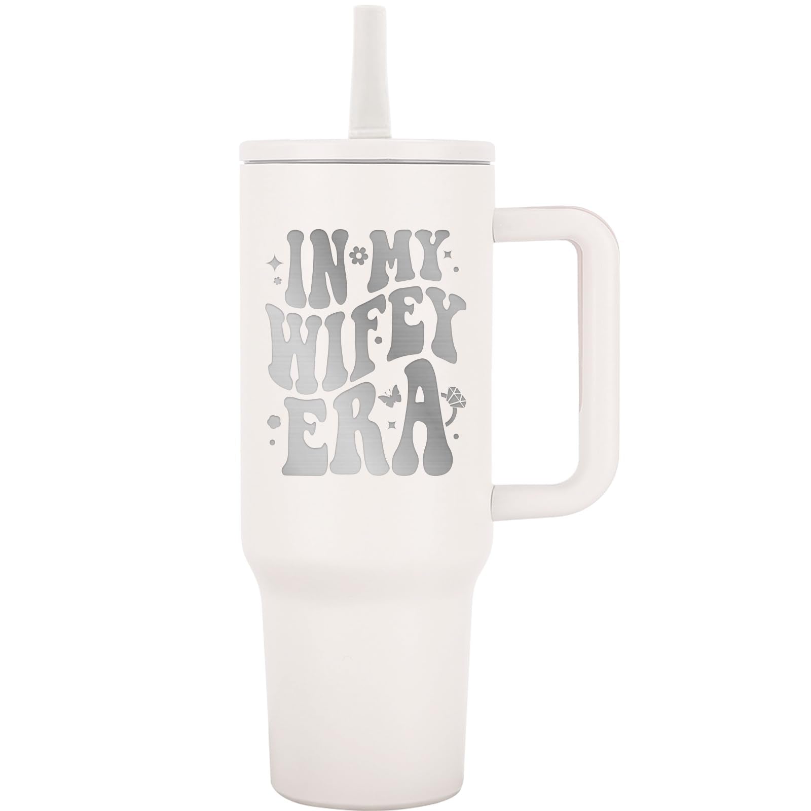 JETIKON Bridal Shower Gifts for Bride In My Wifey Era 40oz Tumbler with Lids Straws Bride Wifey Cup Bride Gifts Bachelorette Gif