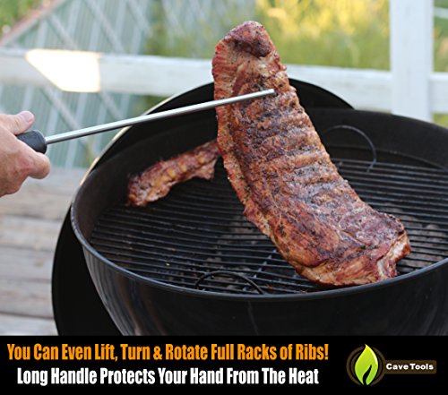 Cave Tools Food Flipper And Meat Hook For Grilling, Flipping, And Turning Vegetables And Meats Bbq Grill And Smoker Accessories,