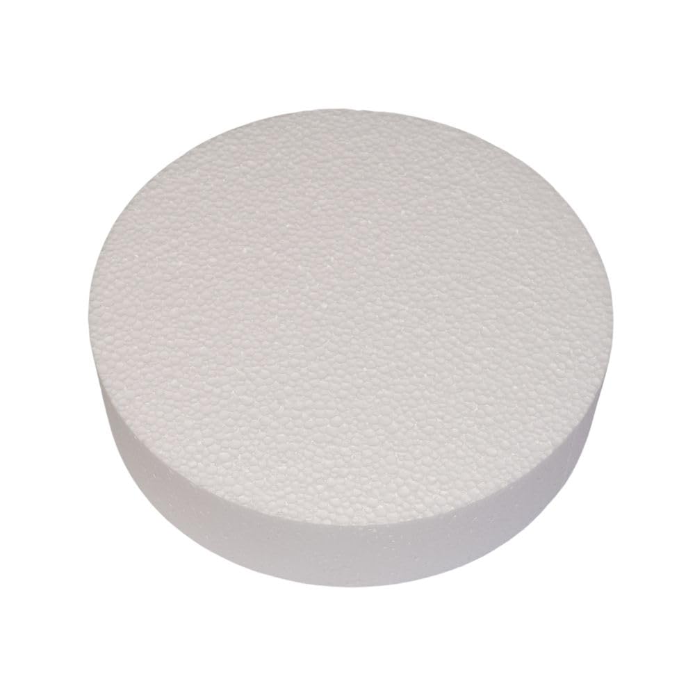 Oasis Supply Dummy Round Cake, 8 x 2, White