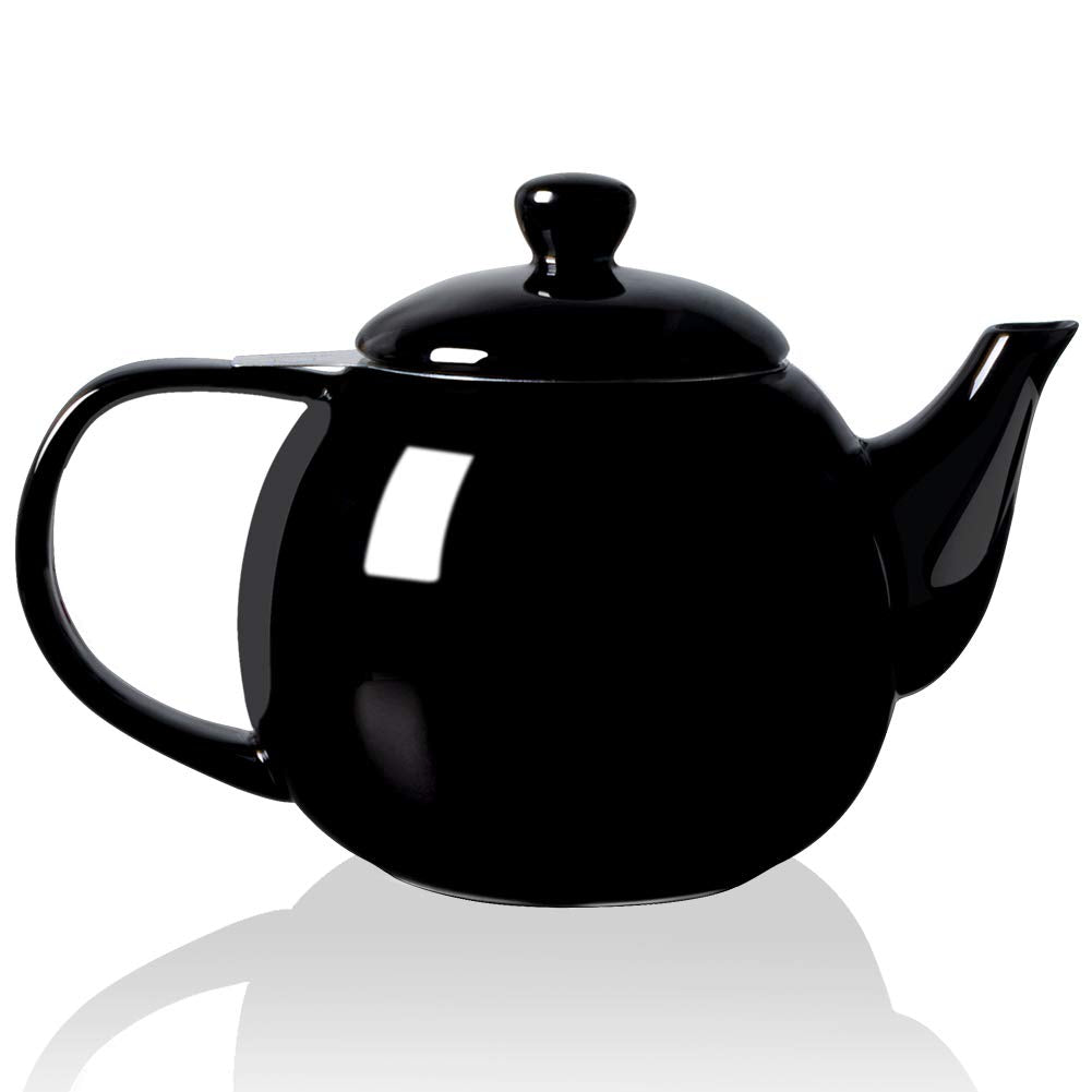 Sweejar Porcelain Teapot with Removable Stainless Steel Infuser,Microwave & Dishwasher Safe Tea Pots for Loose Tea,Tea Infuser P