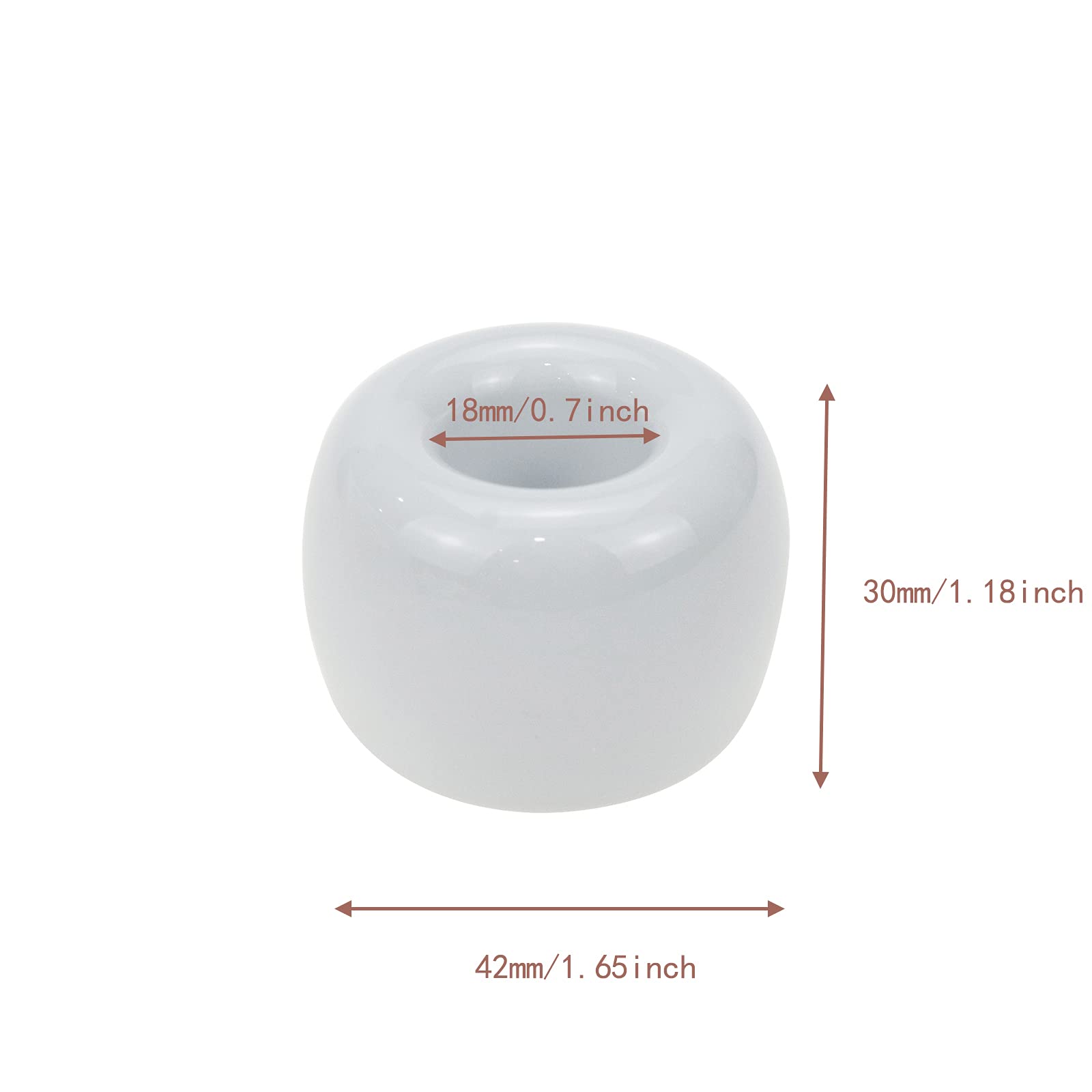 Savagrow 4Pcs Mini Ceramic Toothbrush Holders Couple White/Blue/Grey/Pink Bathroom Toothbrush Holder Stand