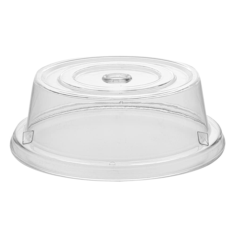 Restaurantware Cater Tek 8.5 Inch Polycarbonate Plate Cover 1 Shatterproof Dish Cover - Dishwashable For 8-Inch Plates Clear Pla