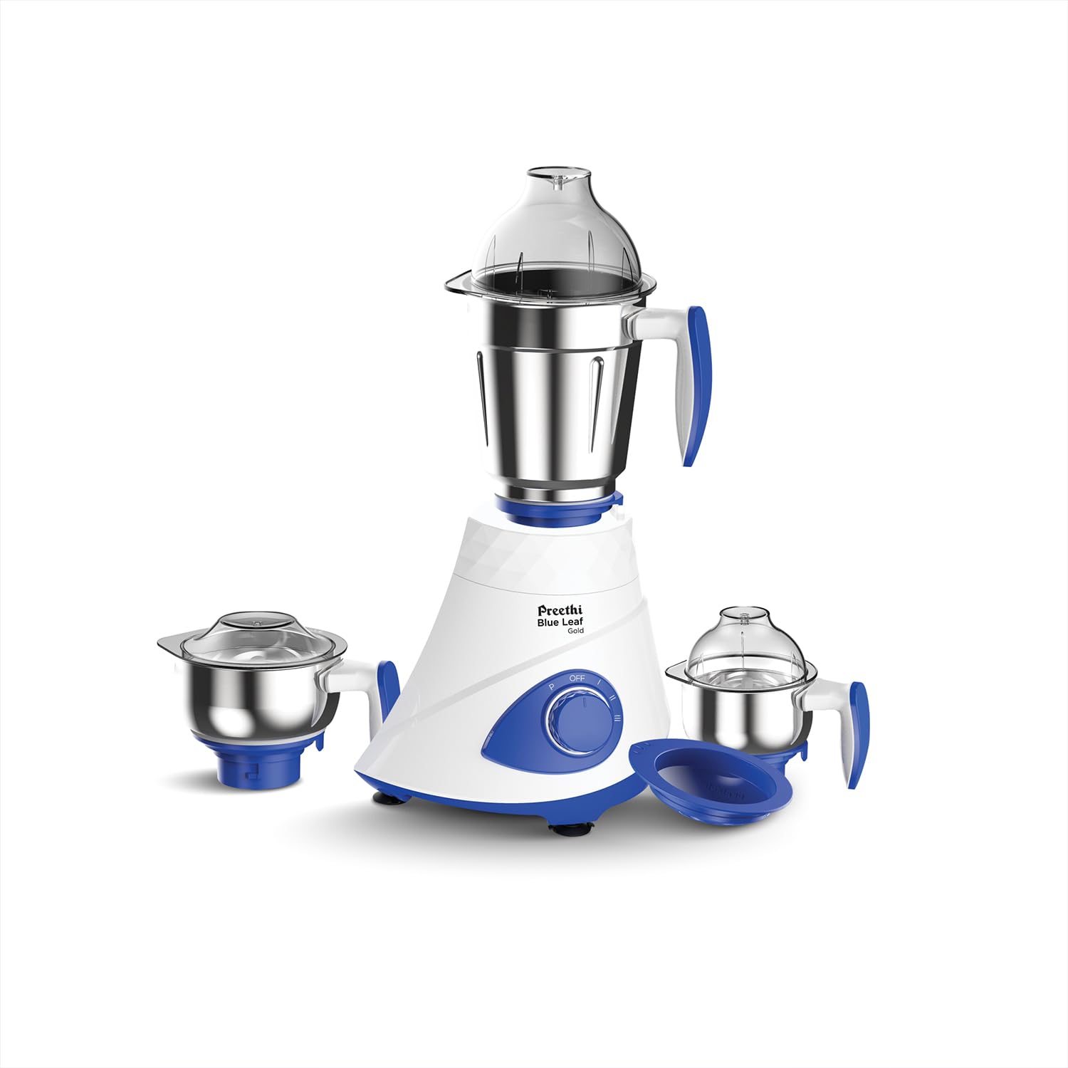 Preethi Blue Leaf Gold 5.0 Mixer Grinder | 15 Years Of Trust, Now With Upgraded Design | 750 Watt, 3 Jars, 4 Capacities (Flexi L