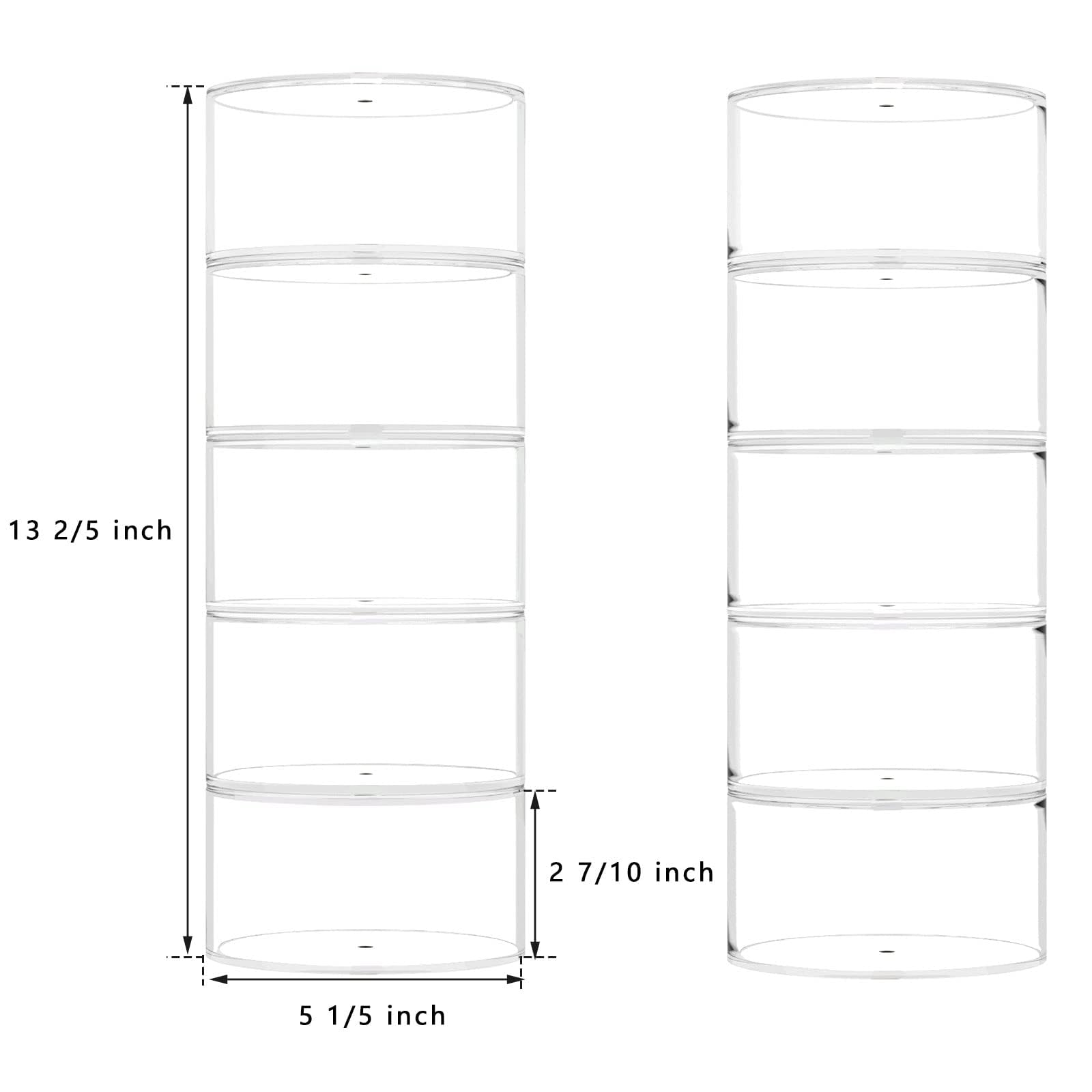 NIUBEE Belt Organizer  Acrylic 10 Layers Belt Case Storage Holder and Display for Accessories like Jewelry Watch Bracelets