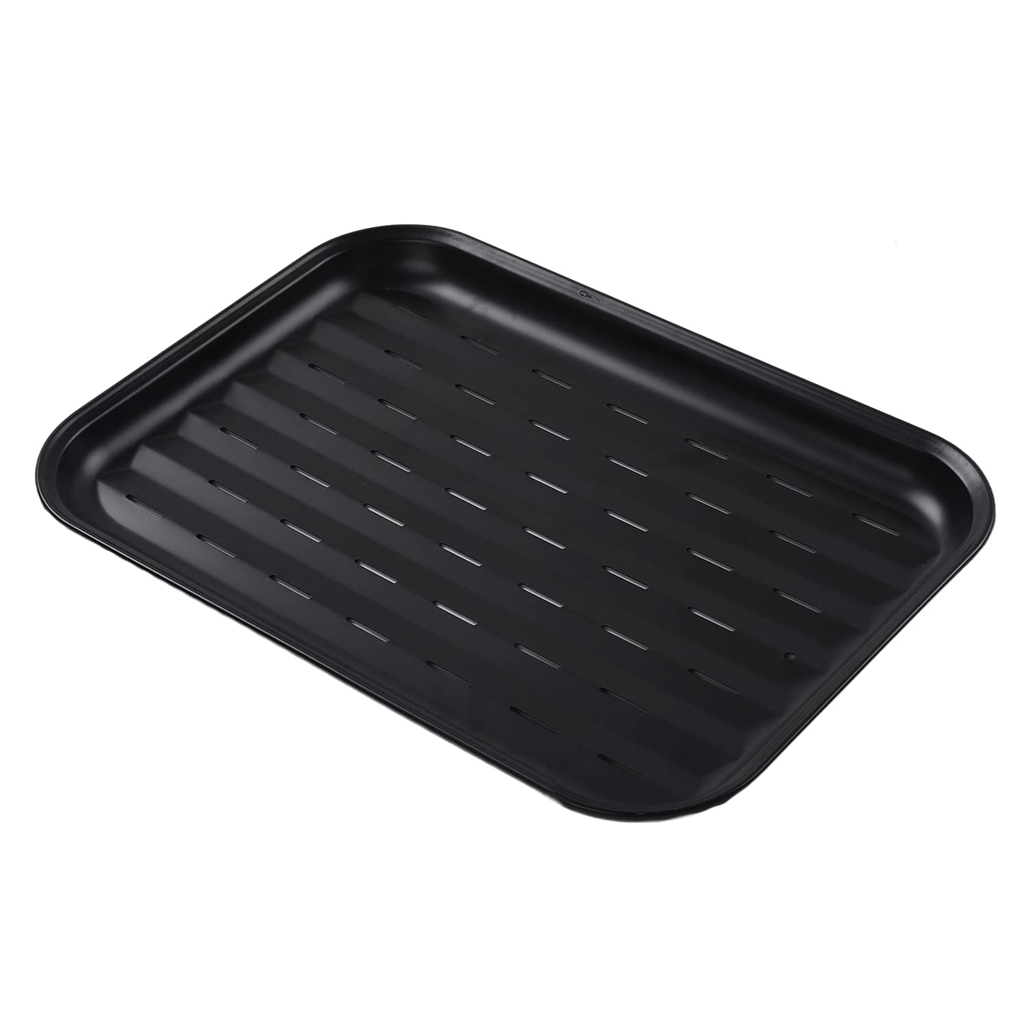 Utoolmart Perforated Baking Tray Carbon Steel Microwave Cookware Crispy Plate Fry Pan Deep Dish Non-Stick Hard Coating Naturals
