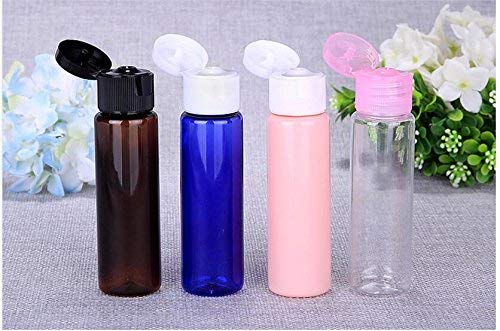 12Pcs 30Ml / 1Oz Empty Plastic Blue Flip Cap Bottle Bpa-Free Cobalt Vial Jar Pot Container For Toner Travel Comestic Lotion Make