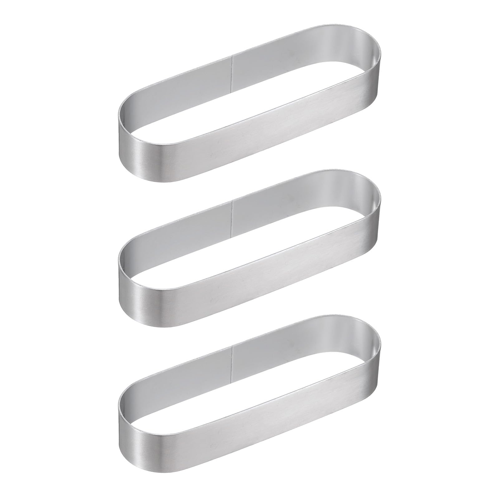 uxcell 3pcs Oval Cake Rings 5.7 x 2.4 Inch Stainless Steel Cake Pastry Molds Nonstick Baking Ring for Cake Dessert Molding, Mous