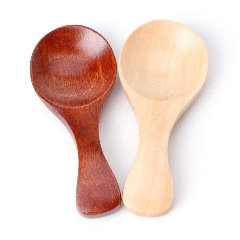 Small Wooden Salt Spoon - 20 Pack Mini Wood Spoon With Short Handle, Perfect For Small Jars Of Jam, Spices, Condiments, Seasonin