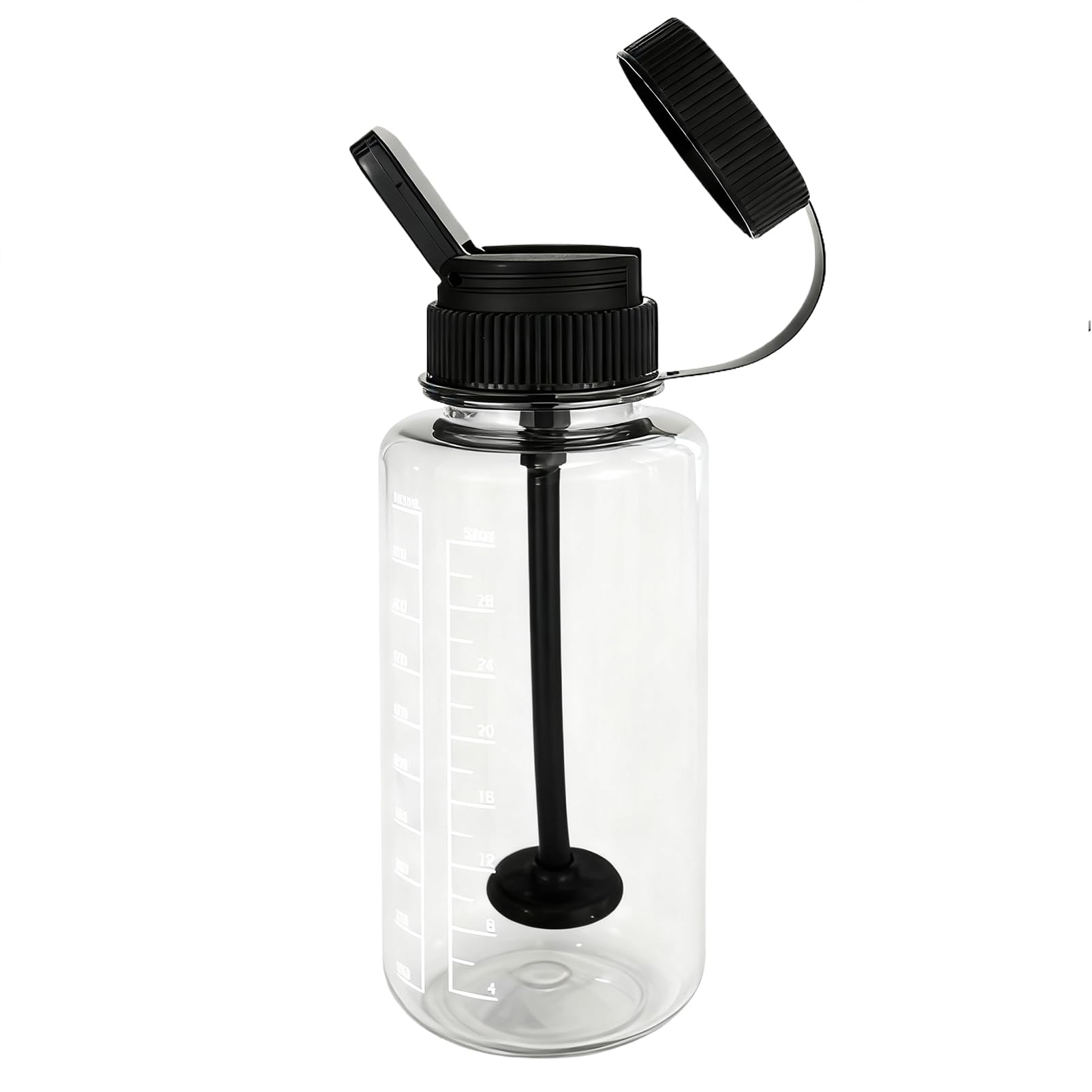 YIGOGOYI Portable Bottle with Ceramic Bowl And HighTemperature Silicone | Innovative Design, Party Travel Bottle (Clear)