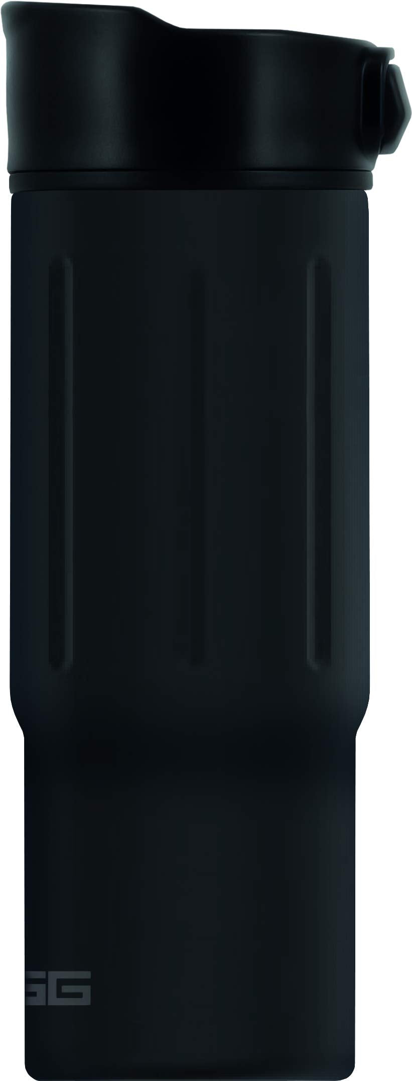 Sigg - Insulated Coffee Cup - Black Travel Mug Gemstone Obsidian - Hot & Cold - Leakproof - BPA Free - 18/8 Stainless Steel - 16