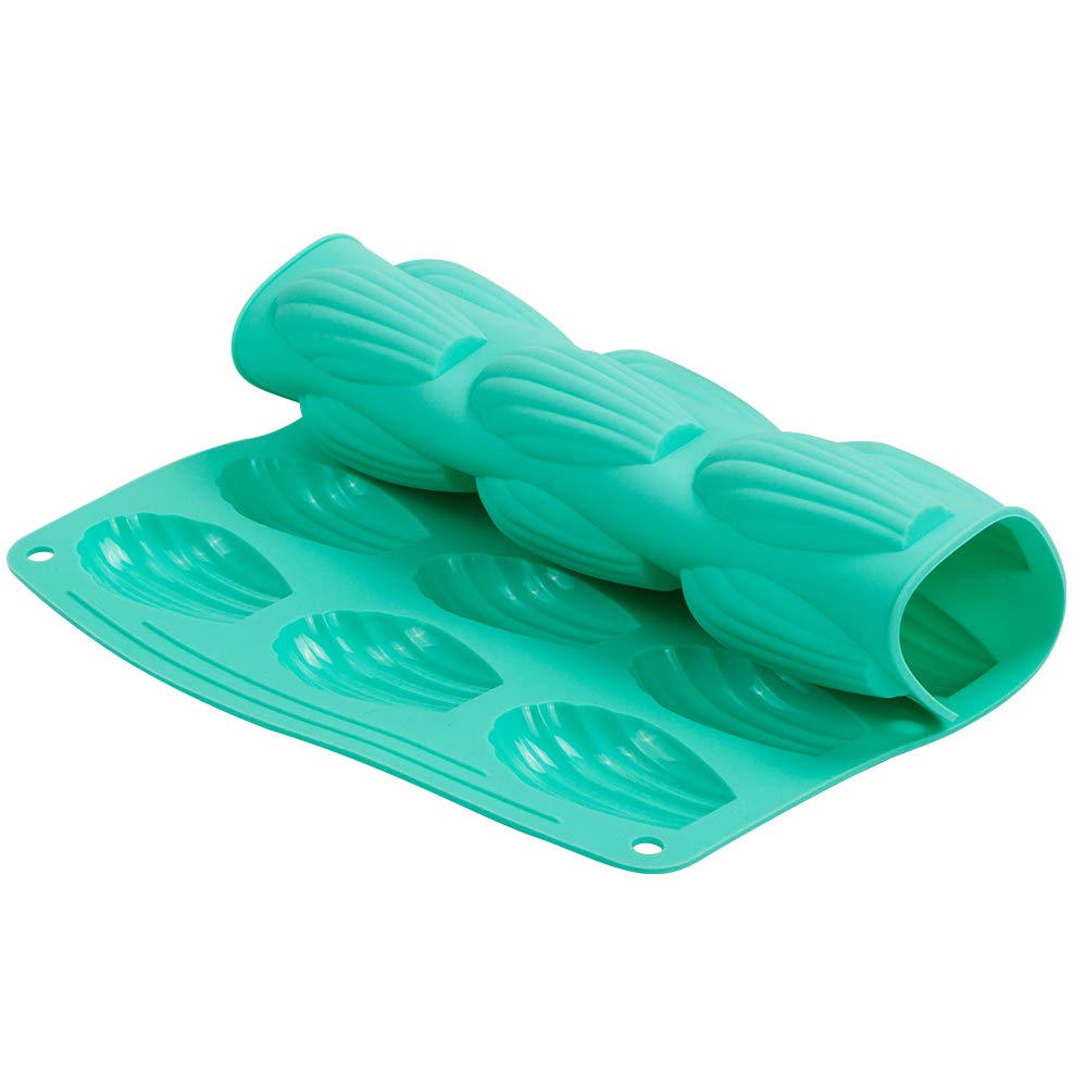 Webake Madeleine Pan 18 Cavity Silicone Madeleine Mold For Small Cake, Candy And Cookies
