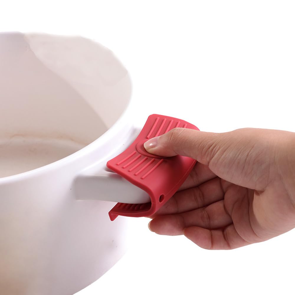 2Pairs Silicone Assist Handle Holder Grip, Heat Resistant Scald-Proof Insulated Sleeves Cover For Hot Frying Pans, Griddles, Ski