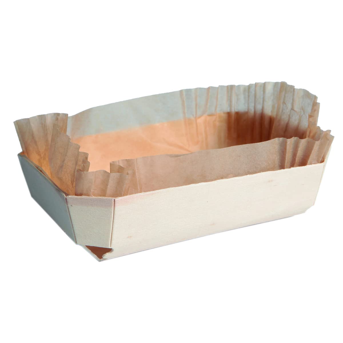 Juliette Wooden Baking Mold (Case Of 80), Packnwood - Wood Baking Pan (26 Oz, 7.4'' X 4'' X 2'') 210Nbake101
