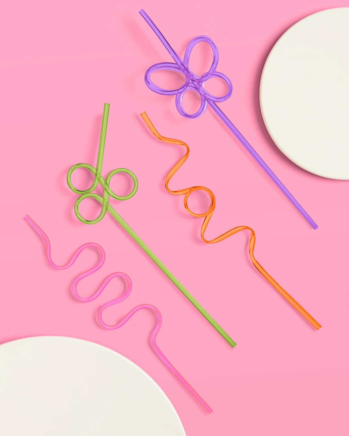 Xo, Fetti Rainbow Reusable Straw Set - 20 Pc | Rainbow Birthday Party, Butterfly Bachelorette Supplies, Bridal Shower Decoration