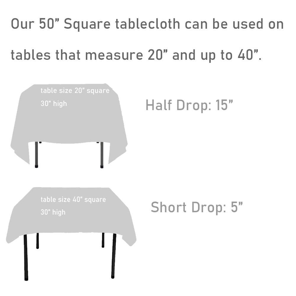 PartyDelight Sequin Tablecloth Sequin Table Overlay Square 50x 50 Iridescent