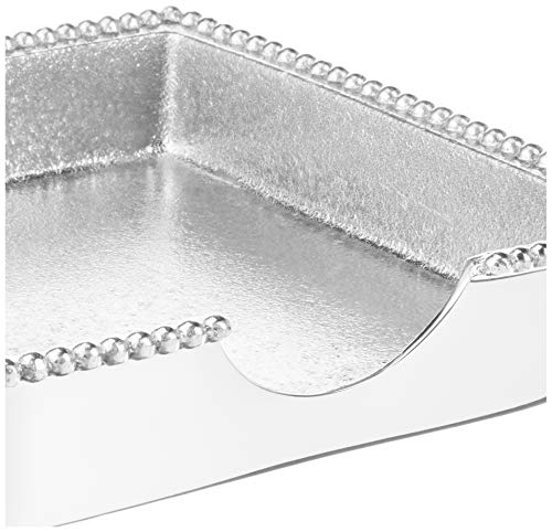 Mariposa Beaded Luncheon Napkin Holder, Silver