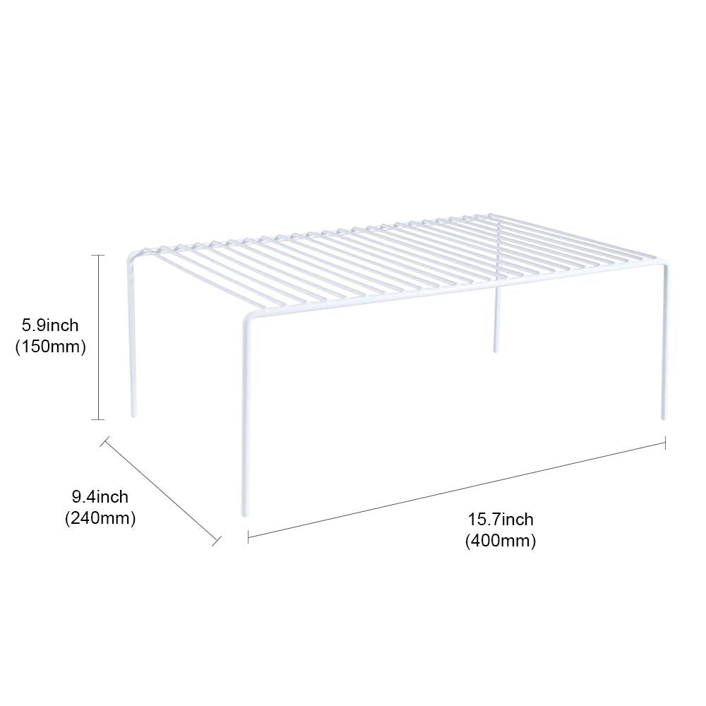 Ipegtop Large (15.7 X 9.4 Inch) Kitchen Freezer Cabinet Storage Shelf, Set Of 4 Rustproof Metal Wire Shelves Spice Shelf Rack Cu