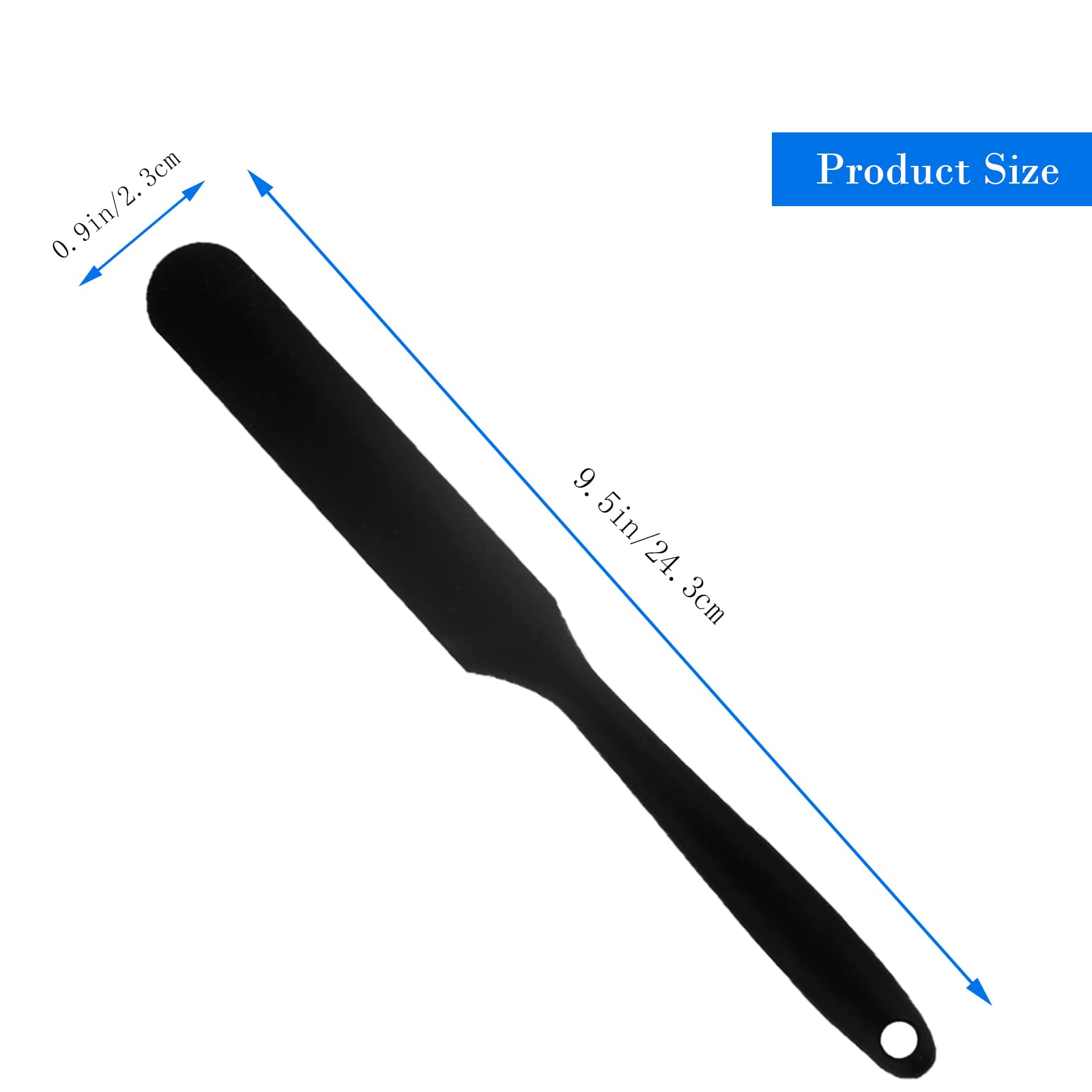 2 Pieces Long Handle Silicone Jar Spatula Non-Stick Rubber Scraper Silicone Scraper For Jars, Smoothies, Blenders Cooking Baking
