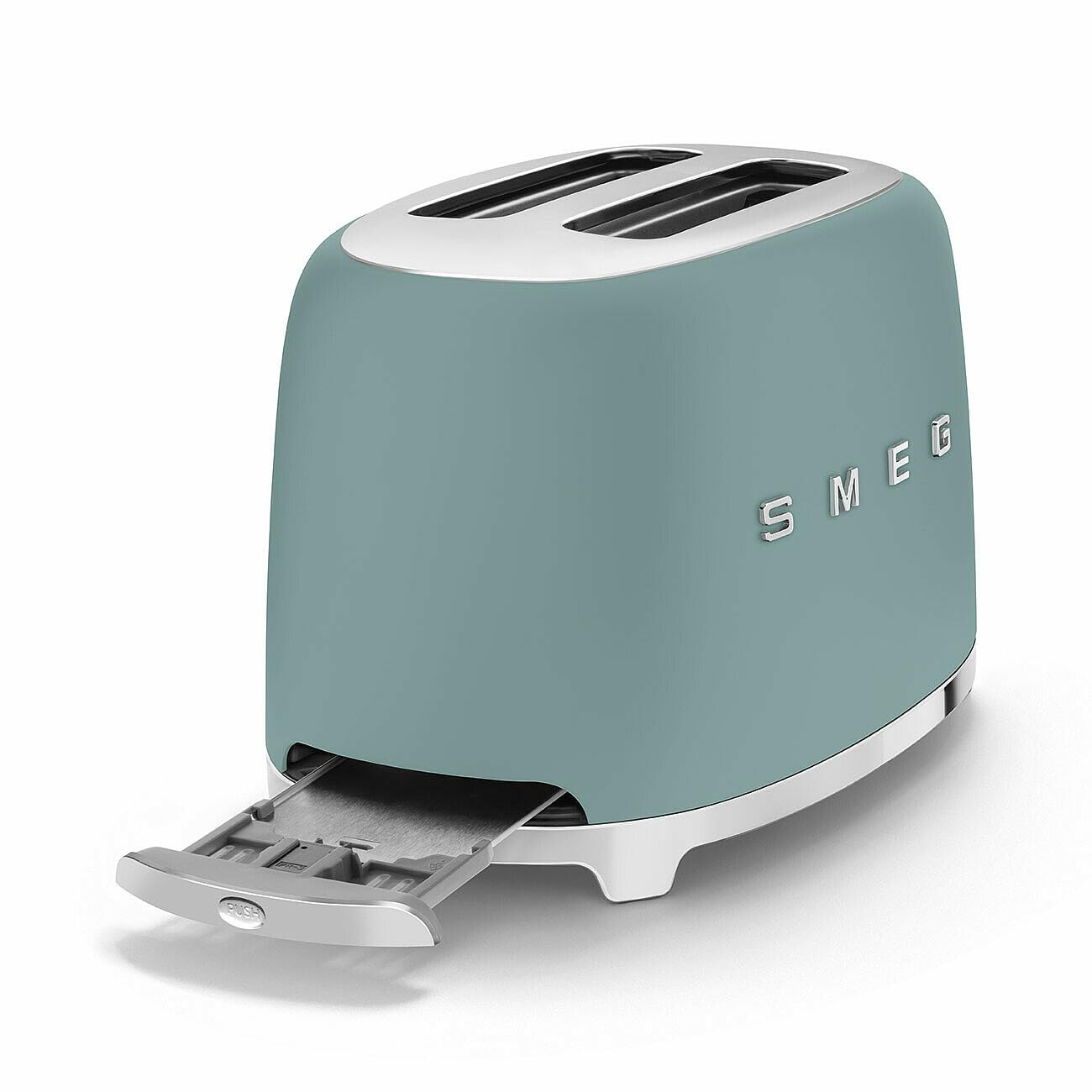 Smeg 2 Slice Toaster With 6 Presets And Defrost Function And Removable Crumb Tray (Jade)