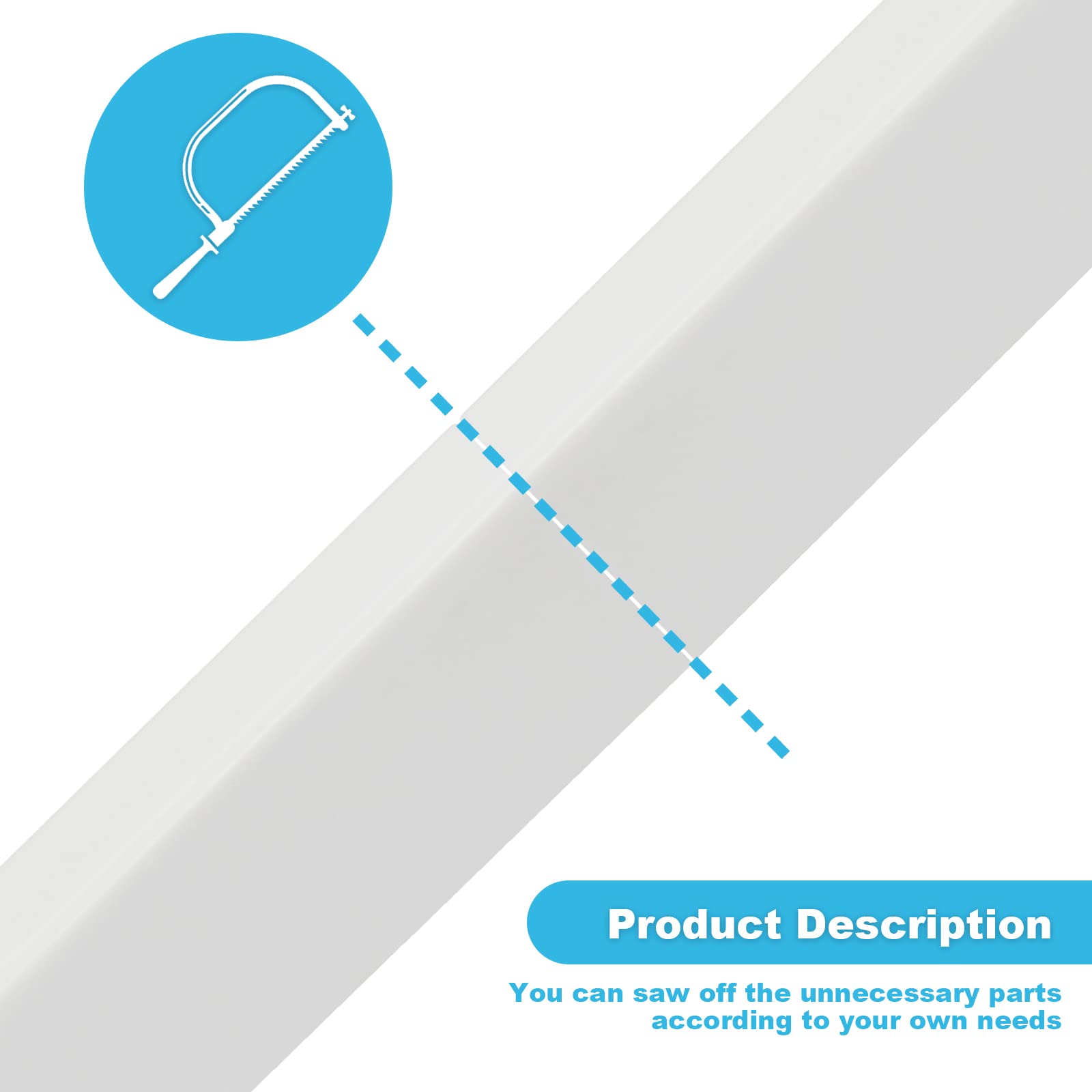 Earthtec Replacement Towel Bar 24'' Rod Spring Loaded Ends Durable Plastic Wall Mounted