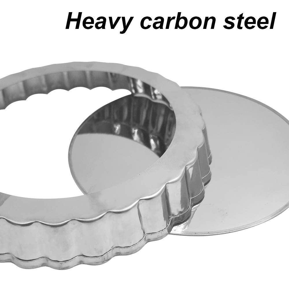 Set Of 6, Mini Tart Pan, Findtop 4.7 Inch Non-Stick Quiche Pan With Removable Bottom Or Oven