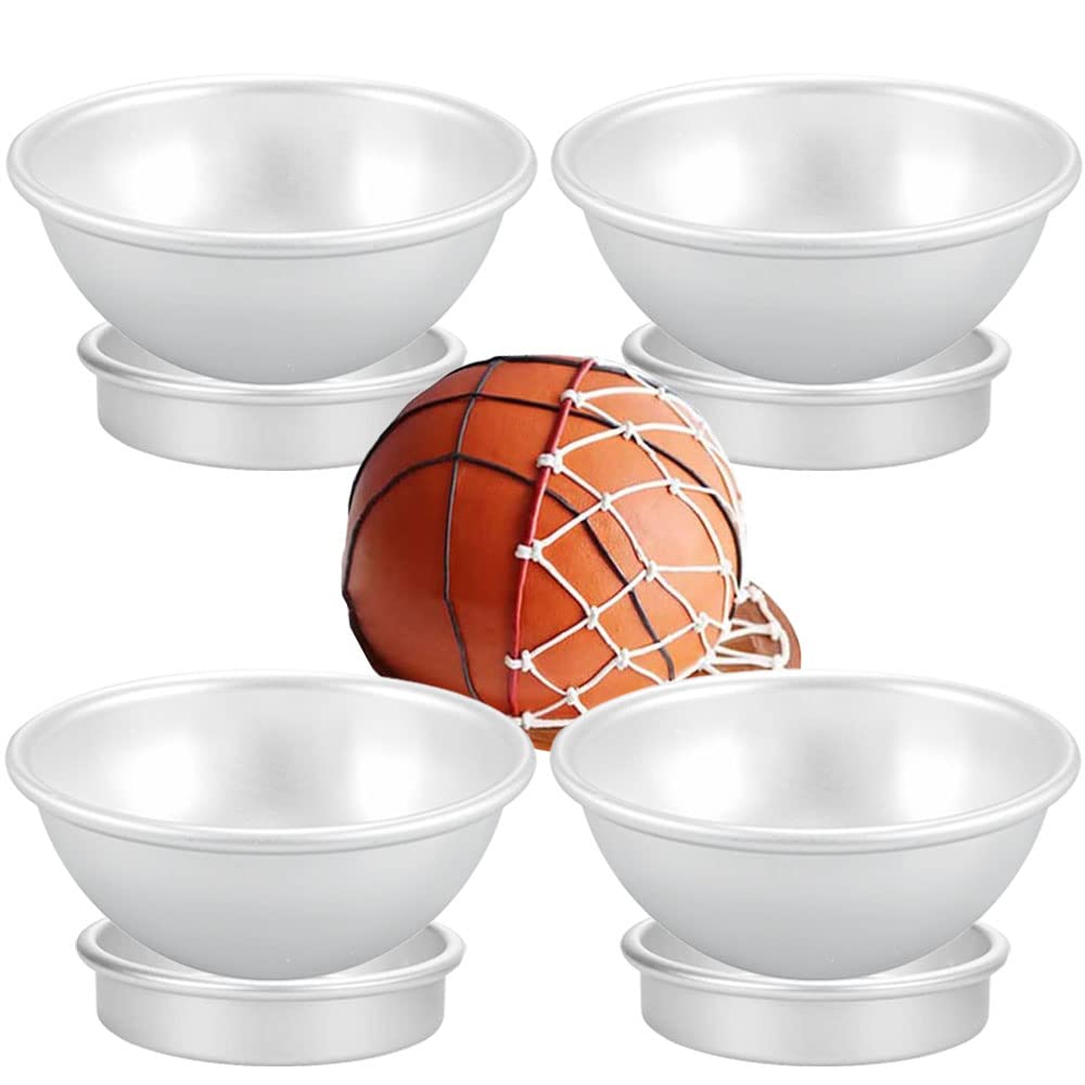 Set Of 8 Dome Cake Pan 6.5 Inch Half Ball Cake Pan, 3D Cake Sphere Pan To Create Any Ball Shaped Cake Aluminum Hemisphere Pan, B