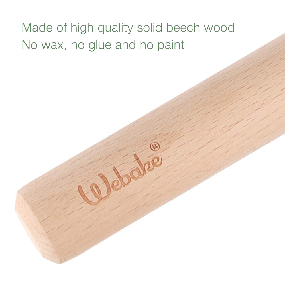 Webake Tart Tamper Wood Pastry Tart Tamper With Rolling Pin For Baking, Great Mini Cheesecake Pan Tool