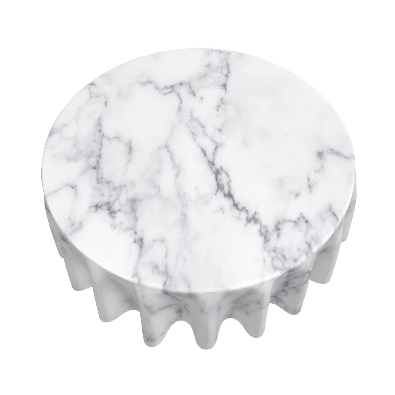 Kawani White Marble Round Tablecloth 60 Inch Ruitic Black And Grey Table Cloth Waterproof Fabric Farmhouse Abstract Tablecloths