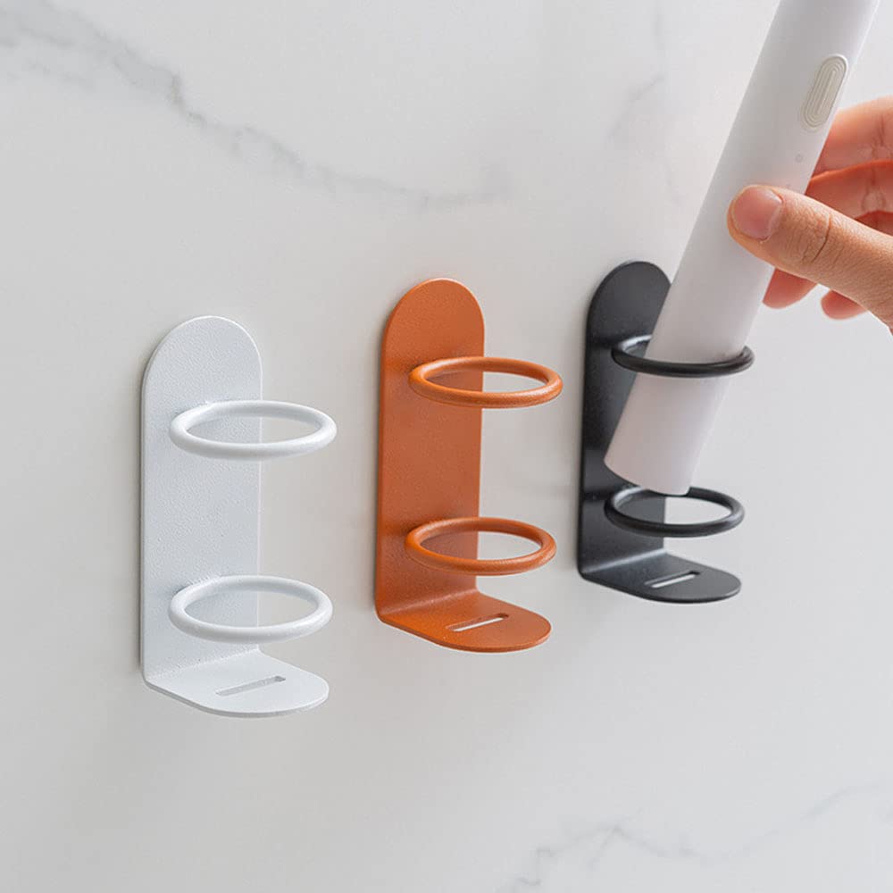 Toothbrush Holder Vanity Storage Rack Toothpaste Holder Free Punch Electric Toothbrush Body Base Stander For Bathroom (White)