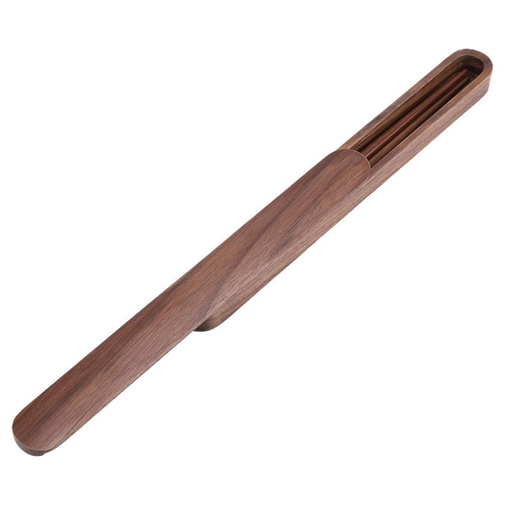 Wooden Chopsticks Storage Case Box Holder Reusable Flatware Travel Case Stationery Portable Rice Dinner Kitchen