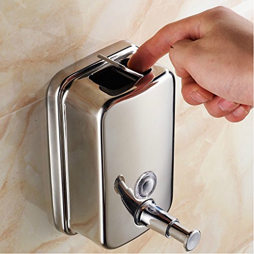 Commercial Wall-Mounted Soap Dispenser Stainless Steel Large Capacity For Hand Soap Anti-Rust Design For Bathrooms Hotels Restau