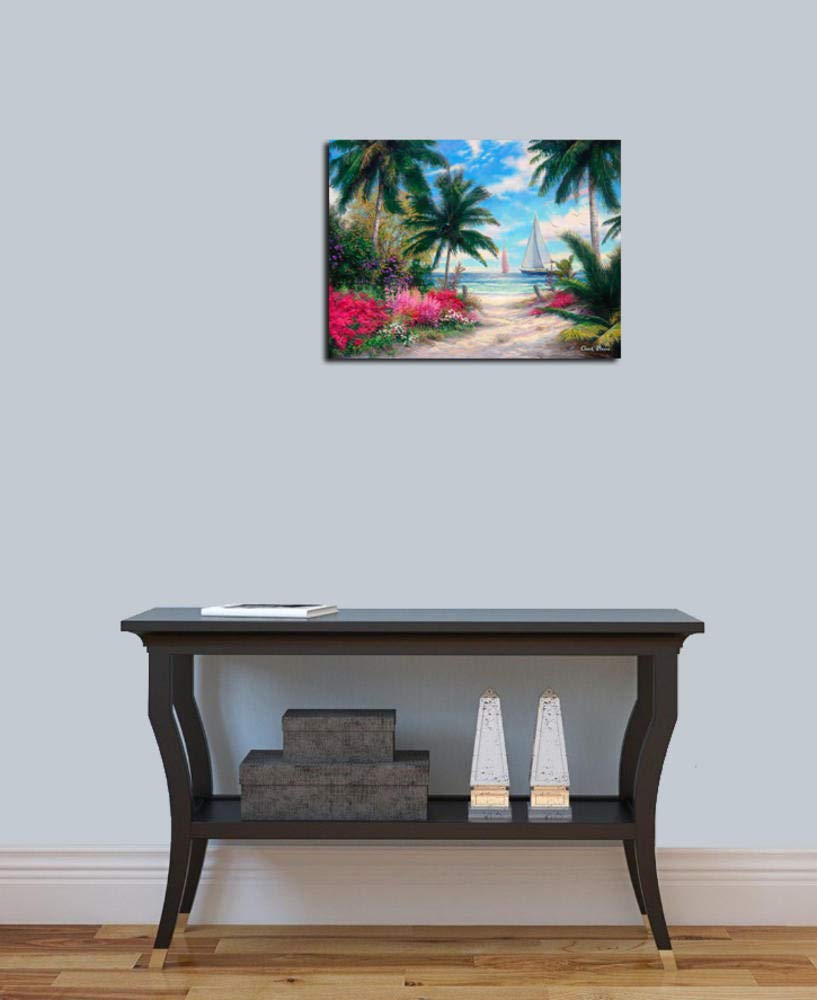 Cortesi Home 'Sea Breeze Trail' By Chuck Pinson, Canvas Wall Art, 26'' X 34'', Green