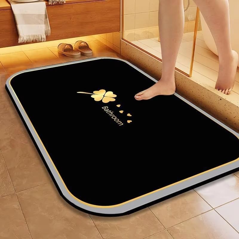 Vhkd Polyvinyl Chloride Water Absorbent Rectangular Mats For Bathroom Kitchen Door Mat Anti Slip Skid Bath Mat 58X38Cm (Design 5