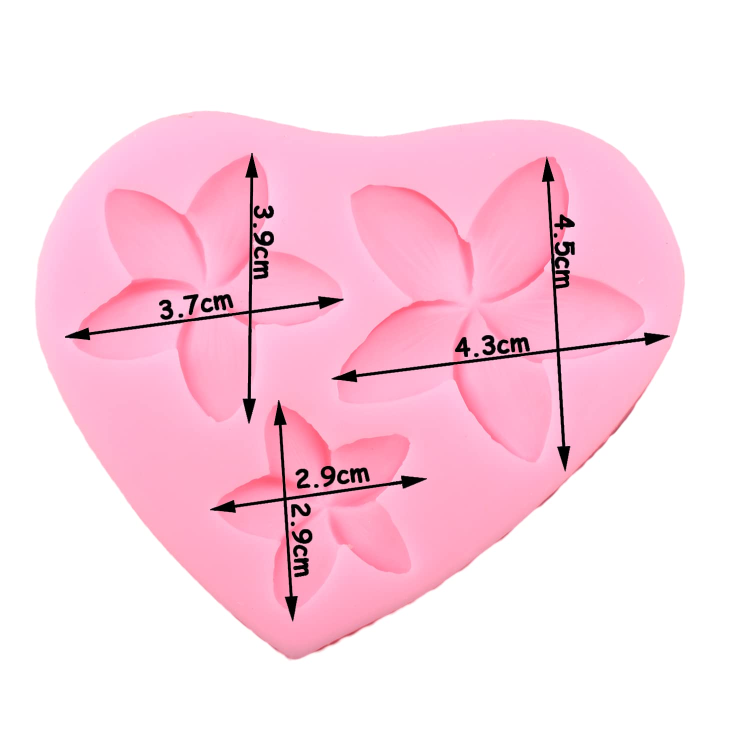 2 Pcs Frangipani Plumeria Flower Floral Silicone Mold Diy Gum Paste Candy Chocolate Handmade Ice Cream Fondant Mold Pudding Dess