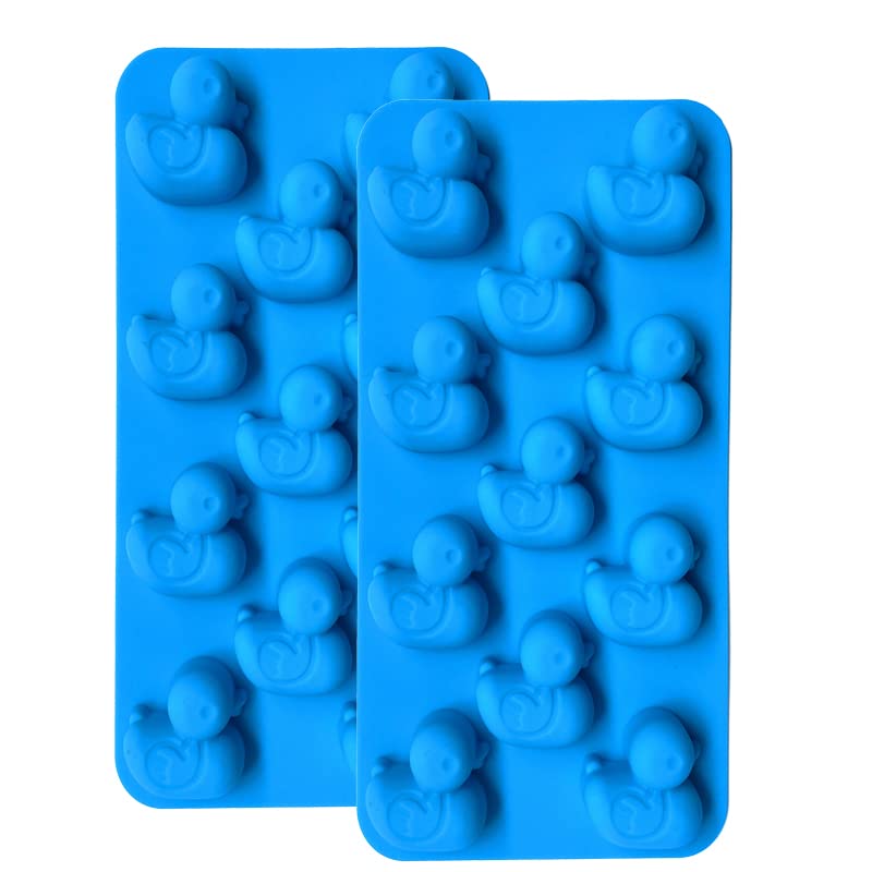 2 Set Of Funny Shaped Silicone Mold For Duck Chocolate, Ice Cube Tray Party And Favors (Accessgood)