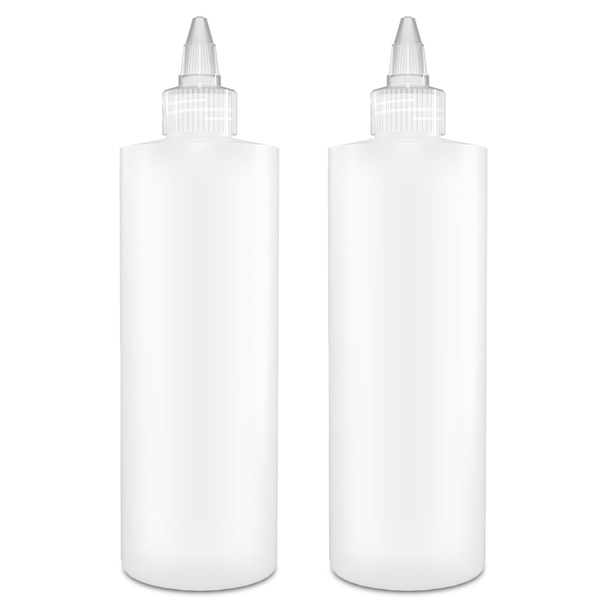 Brightfrom Condiment Squeeze Bottles, 12 Oz Empty Squirt Bottles, Clear Twist Top Cap, Leak Proof - Great For Ketchup, Mustard,