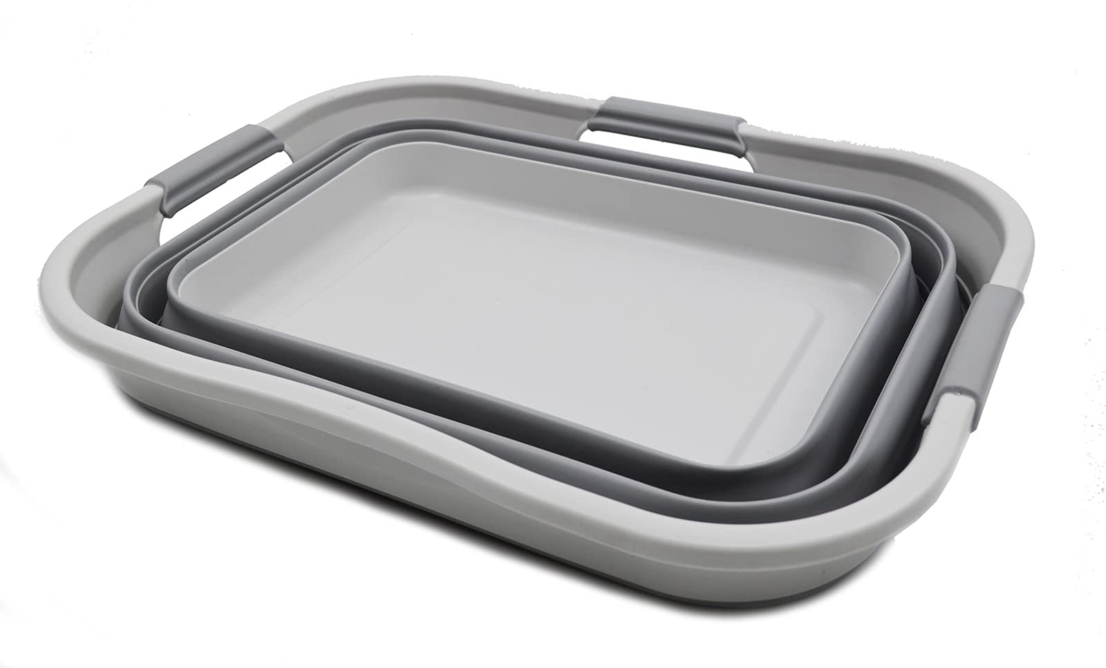 Sammart 30L(8 Gallon) Collapsible Plastic Laundry Basket - Foldable Pop Up Storage Container/Organizer - Portable Washing Tub -