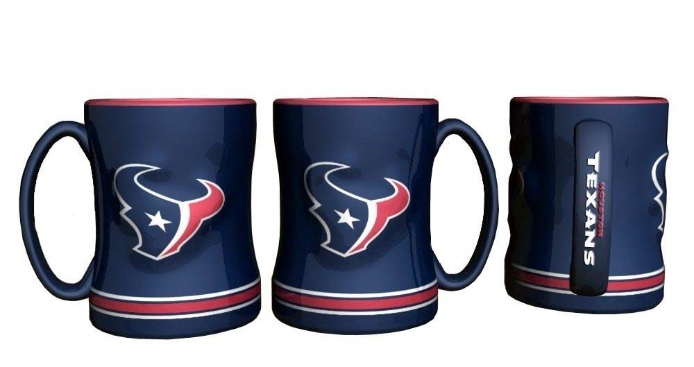 Nfl Sculpted Coffee Mug, 15 Ounces, Houston Texans