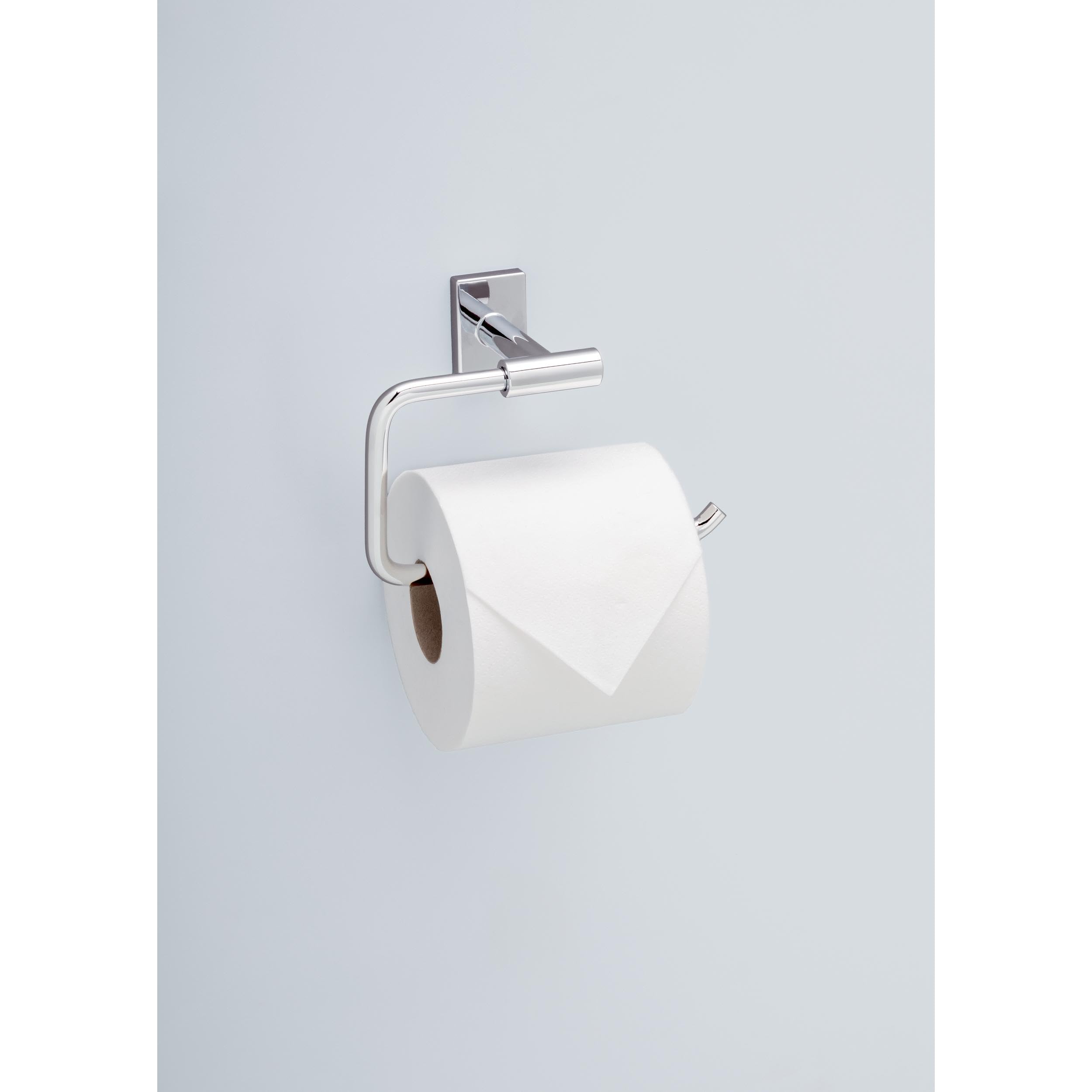 Franklin Brass Hartwell (1-Pack) Toilet Paper Holder, Euro Single Post Tissue Roll Wall Mount Tp Storage, Polished Chrome Bathro