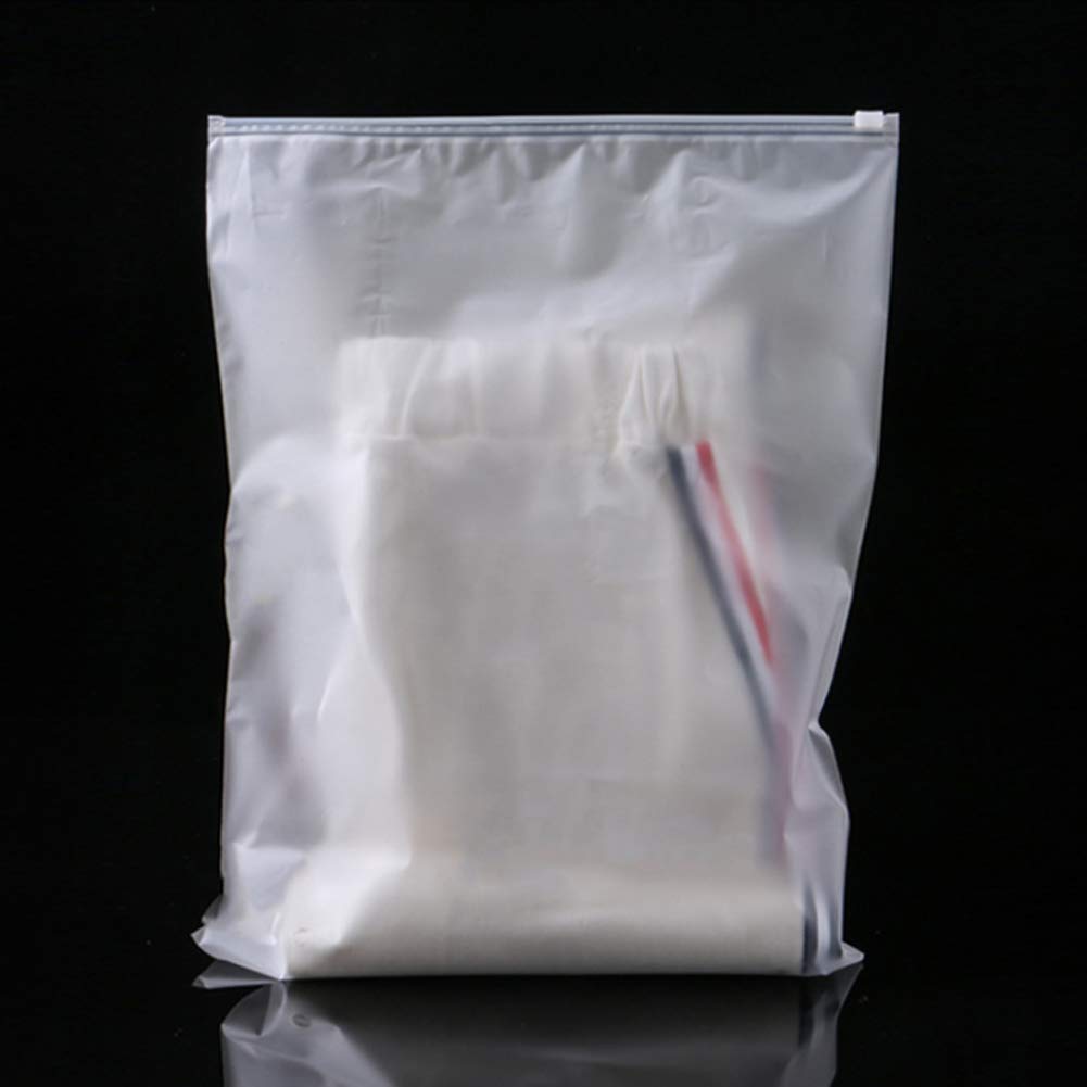 12 Pcs Matte Frosted Travel Storage Bag Reusable Zip-lock Seal Storage Bag Luggage Clothes Shoes Makeup Packing Pouch Organizer (4 Large  4 Medium  4 Small)
