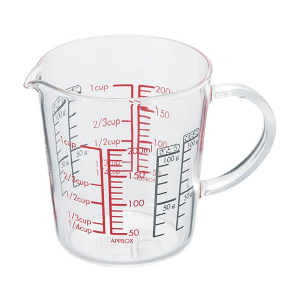 Hario Heatproof Glass Measuring Cup With Handle, 200Ml