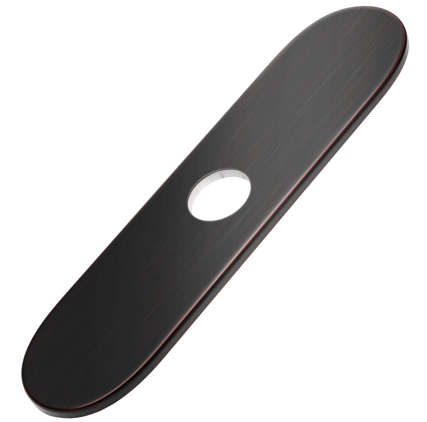 BWE Round 10 Inch Kitchen Sink Faucet Hole Cover Deck Plate Oil Rubbed Bronze Outside Escutcheon Plate Stainless Steel Cover Plate for 1 or 3 Hole Sink Hole