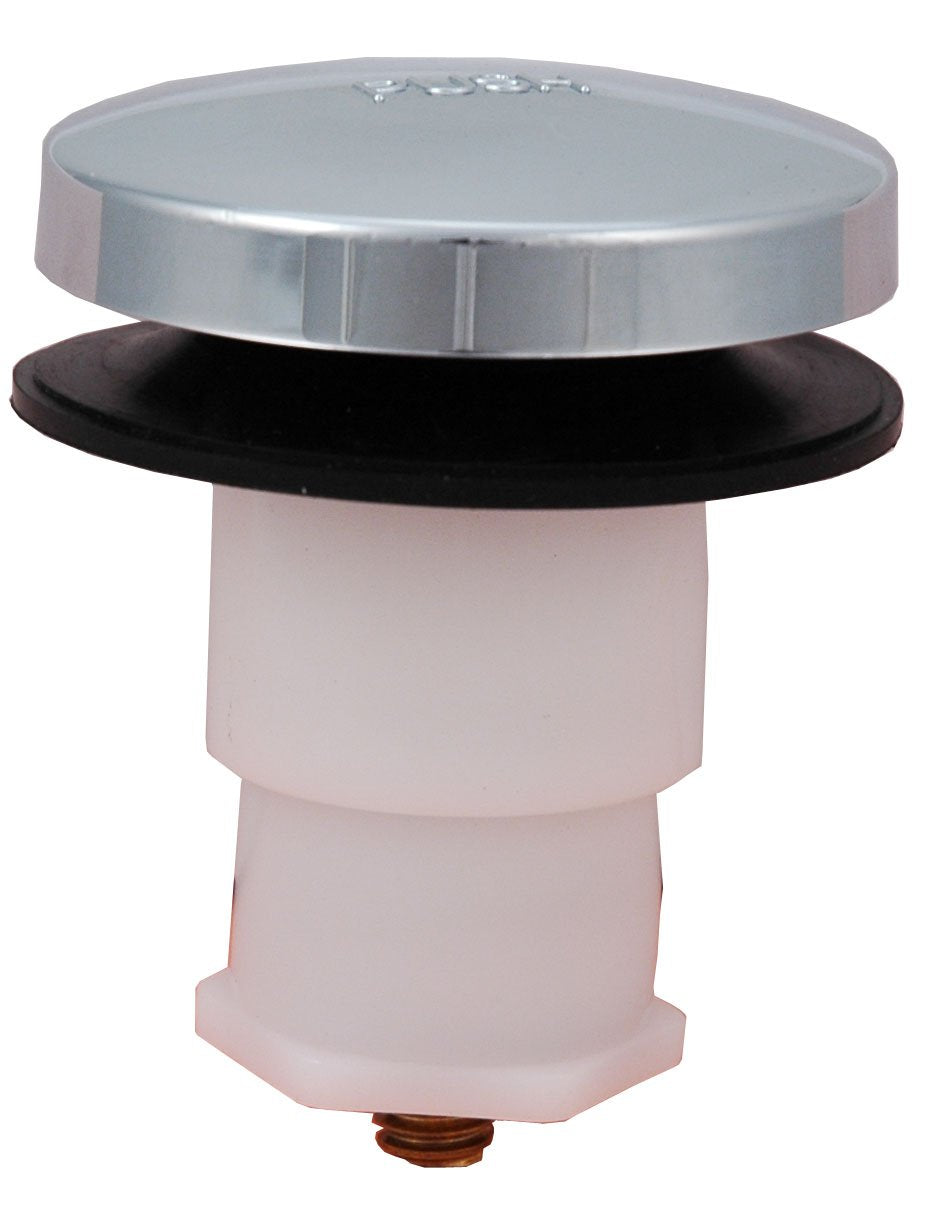Bathtub Drain Plug Drain Stopper, Tip-Toe Bath Plunger (3/8 Inch, Chrome)