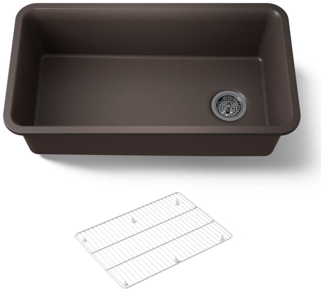 KOHLER K-8206-CM2 Cairn Sink, 33 in, Matte Brown