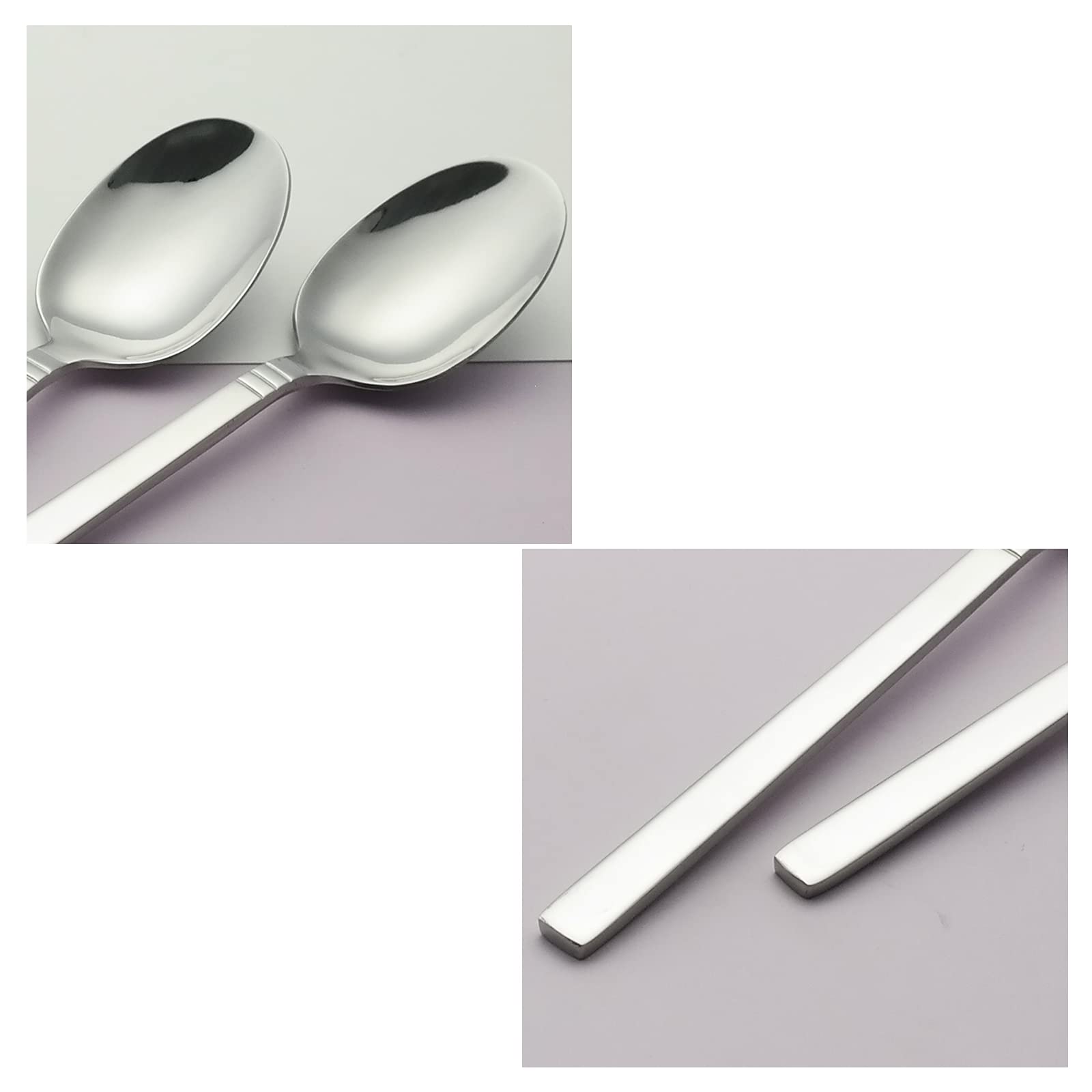 Morcte 12-Piece Stainless Steel Dinner Spoon, 7.8'' Cutlery Spoon