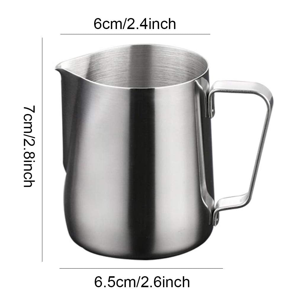 Rolin Roly Stainless Steel Milk Pitcher 200Ml/6.8Oz Frothing Jug Cup For Espresso Coffee Milk Frothers Latte Art